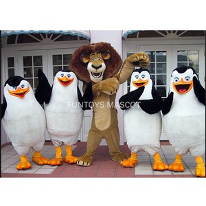 Funtoys CE 4 penguins lion alex mascot costume fancy dress custom fancy cosplay mascotte