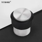 Furniture hardware heavy duty solid magnetic rubber stainless steel door holder stopper