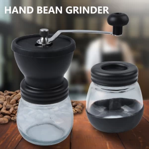 G41-0008 Manual/Hand Coffee Maker/Grinder Antique Manual Coffee Bean Grinder with glass bottle jar