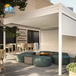 Gazebo Pagola Bioclimatic Motorized Outdoor Modern Pergola Aluminium