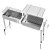 Import Gift outdoor camping charcoal folding adjustable stainless steel barbecue bbq grill from China