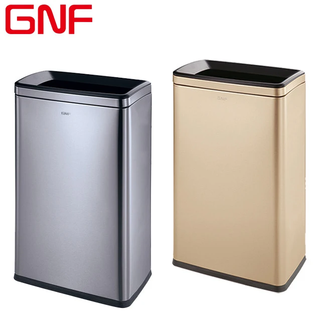 GNF 40L rectangular household stainlsteel steel open top waste bin