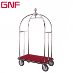 GNF Hot sale luggage trolley /hotel hand control luggage cart/luggage trolley for hotel