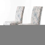 Good quality dining room furniture modern printing fabric dining chairs metal legs dining chairs.