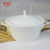 Good Quality Double Ears Food Safe Ceramic Soup Bowl Cooking Pot