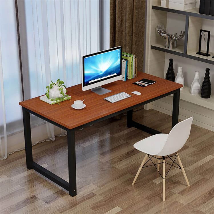 Good selling steel frame wooden board children study writing desk computer table