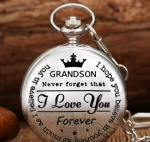 Grandson Never Forget that I Love You Forever Pocket Watch