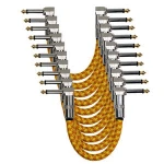 Guitar audio cable 6.35mm diameter guitar pedal connect cable suitable for bass electric guitar microphones electronic organ