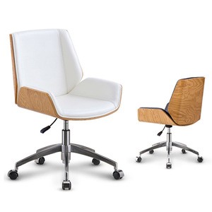 GY-4059 Modern Furniture Leather Wood Metal Ergonomic Swivel Leisure Conference Meeting Executive Office Chair with Wheels