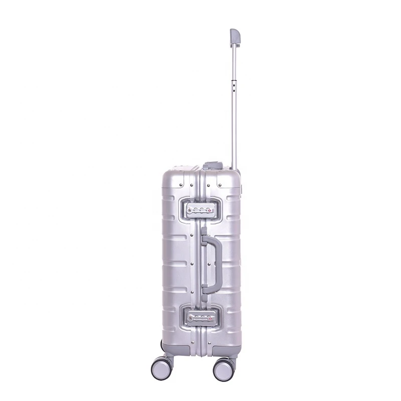 H020 Trolley Case PC Aluminum Frame Suitcase all aluminum Alloy Pull-rod Password Box luxury hard case Luggage