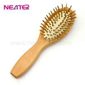 Hair care paddle custom detangling bamboo hairbrush with high quality
