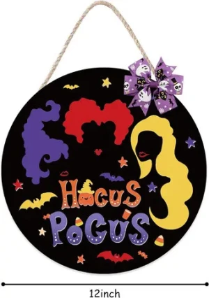 Buy Halloween Hocus Pocus Wooden Door Hanger I Smell Children Hanging ...