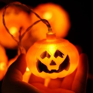 Halloween Holiday lights led lantern string pumpkin light string battery decorative light string
