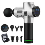 Handheld deep tissue massage to relax the muscles gun electric vibration body massage gun LED touch screen
