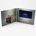 Handmade Design VIP Invitation Greeting Card 4.3inch LCD Screen Video Brochure with Speaker