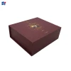Hard cardboard  Magnetic closure lid storage red gift box with foam insert