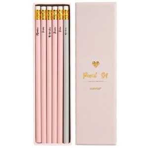 HB Wood Cased Graphite Pencil Set Pink Drawing Sketching Pencils with Latex Free Eraser, Home Office School Pens
