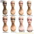 Import head mannequin black realistic mannequin female head black mannequin with makeup Purple eye shadow from China