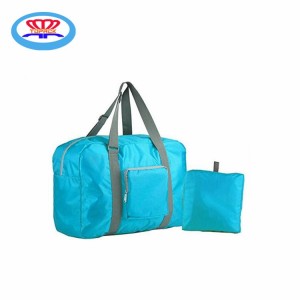 Heavy Duty Expandable Folding Tote Bag Reusable RPET Polyester Foldable Travel Bag