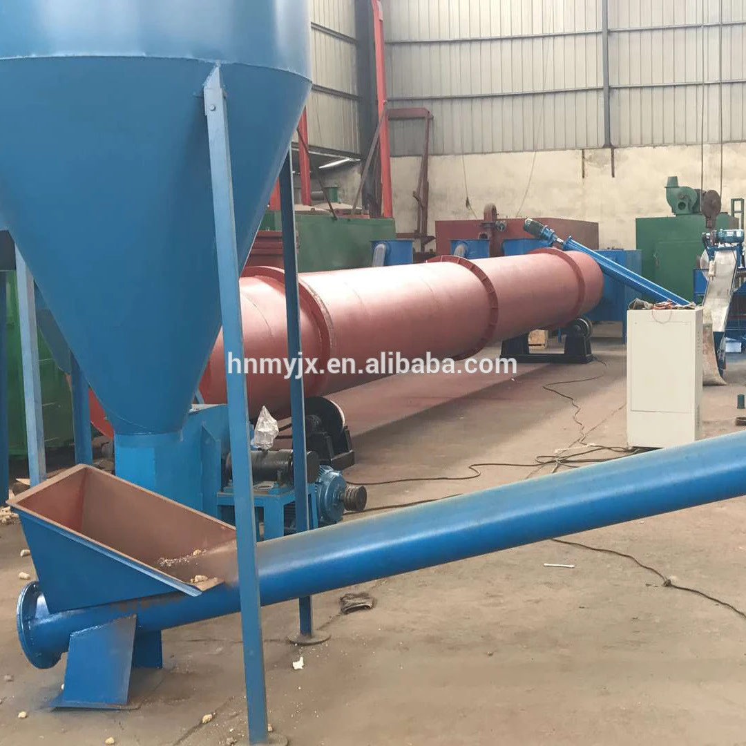 High Output Fertilizer Bio-mass Rotary Drum Dryer to reduce moisture content to 8-10% by Hot air flow