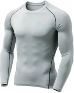 high quality 2021 Spring Men Sports Gym Fitness Quick Drying Tight Fitting T Shirt Tee Slim Fit Compression Shirt