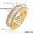 Import High Quality Factory Price Wholesale Wedding Rings Gold 18k Couple T Square Cubic Zirconia Iced Out Jewelry Ring for Couple from China
