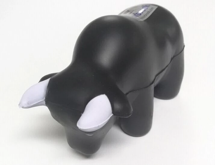High quality hot sale Black Bull ox Promo Stress Ball , Black Bull Promo Stress Ball toy for promotional event with logo