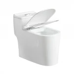 High Quality Hotel Ceramic WC Pan Bathroom Siphon Flushing One Piece Toilets