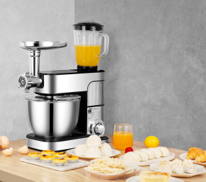 High sale three in one stand food mixer machine dough mixer with blender and meat grinder prices