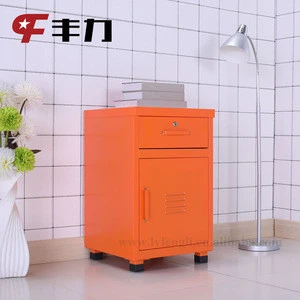 Home Colorful Metal Storage Furniture Small Nightstand with Lock