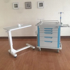 hospital dining cart bedside trolley table for sale