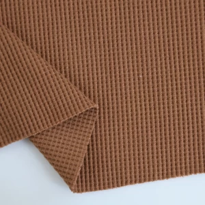 Hot 97%Cotton 3%Spandex 280GSM Stretch Waffle Fabric for Garment Co0014-43