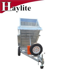 hot dipped galvanized cheap hydraulic atv tipping trailer