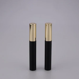 Hot Japan black/gold cosmetic container empty plastic eyelash/mascara tube
