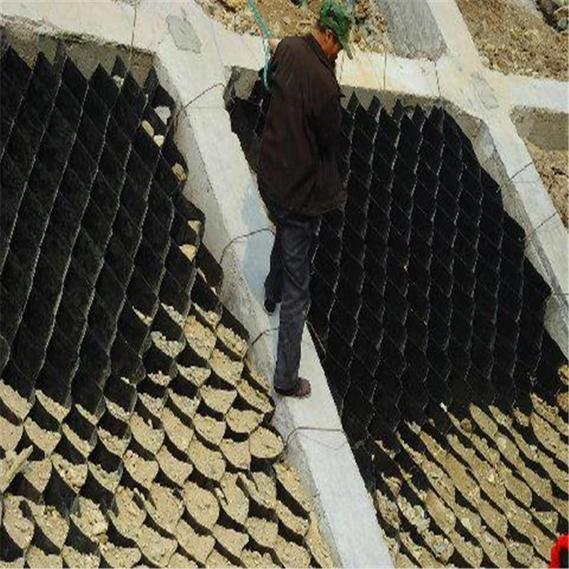 Hot products 450mm erosion control plastic geocell gravel grid for slope protection