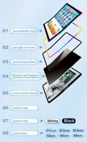 Buy Hot Sale 32 43 Inch Indoor Arcade Game Machine Kiosk Touch C Shape ...