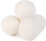 Hot Sale 7cm Natural Fabric Wool Dryer Ball Laundry Softener Free Samples Dryer Ball Wool Softener Ball Cotton Bag With LOGO