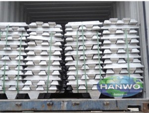 Hot sale Aluminum ingot 91% to 98% purity in Hanwo company from Vietnam