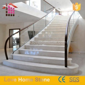 Hot Sale Cheap Prices White Marble Stairs with Spiral and Straight Design