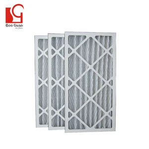 hot sale MERV 13 cardboard frame synthetic media pleated air filter for hvac system