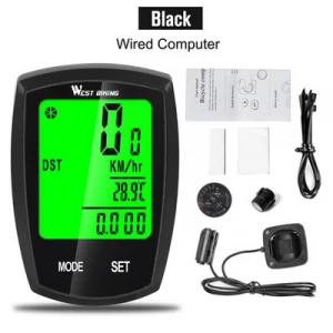 Hot Sale  New Bike Computer Wireless Wired Speedometer Odometer Waterproof LCD Backlight Cycling MTB Bicycle Computer Stopwatch