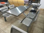 Hot sale restaurant table chairs dining table bench seats stainless steel dining table and chair sets