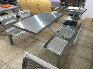 Hot sale restaurant table chairs dining table bench seats stainless steel dining table and chair sets