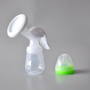Hot-sale Silicone Suction Breast Nipple Pumping With Feeding Bottle Non Electric Baby Breast Pump Manual