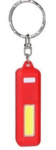 Hot Sell 3 modes Souvenir Gifts 1*AAA Battery Plastic COB Led Flashlight Torch Mini Keychain Light