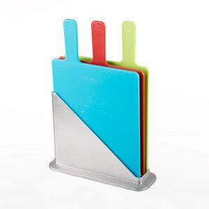 Hot Sell Promotion Plastic Chopping  Block Cutting Board Set in Color Box