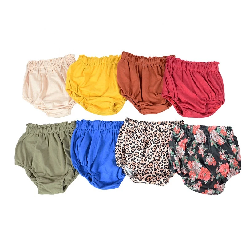Hot selling infant bloomers baby girl big pp bummies shorts fashion kids clothing pants