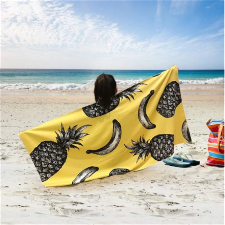 Hot selling Sand Free Water Absorbent Printed Microfiber Beach Towel