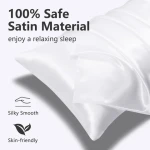 Hot Selling Satin Pillow Sham Envelope Closure Silky Smooth Cooling Pillow Case Backdrop Pillow Case Backdrop