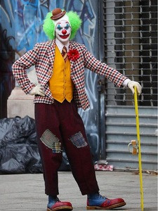 Hot sellingnew movie joaquin phoenix cosplay  adult joker clown  halloween costume
